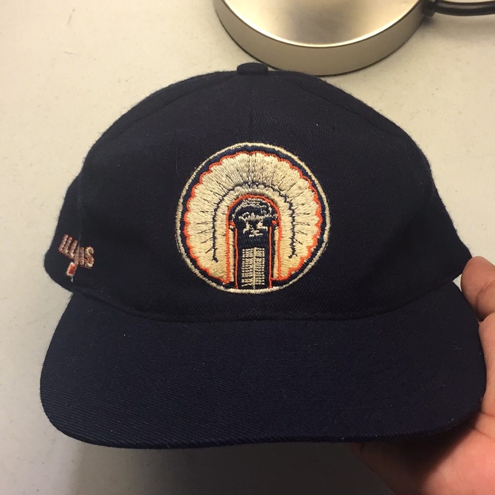 Vintage Illinois Fighting Illini Blockhead Hat